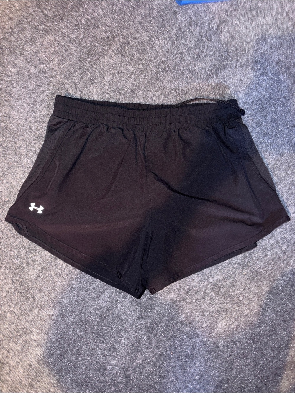 Under Armour Women's Black Running Shorts with Logo
